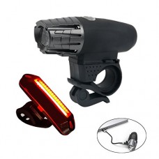 YaeTek USB Rechargeable Bike Light Set Super Bright Front and Rear Flashlight LED Headlight Taillight Splash-proof Easy to Install for Kids Men Women Road Cycling Safety - B077ZYS9YD